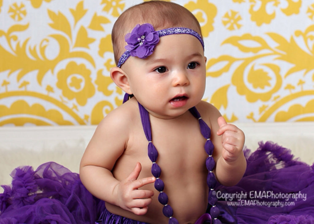 Cammie- Purple Headband or Clip