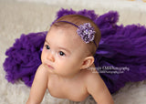 Cammie- Purple Leopard Headband or Clip