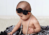 Bonnie- Black Bow Headband