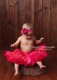 Brynn (Big) Hot Pink Burlap Headband