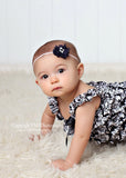 Cammie- Navy Headband or Clip