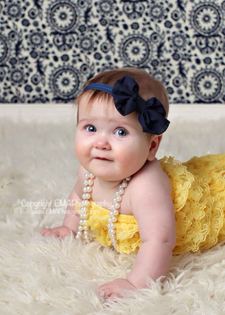 Bonnie- Navy Bow Headband