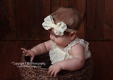 Bonnie- Ivory Bow Headband