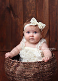 Bonnie- Ivory Bow Headband