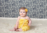 Brynn- Yellow burlap Headband