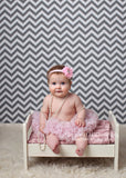 Luciana- Pink Headband with white flower stone