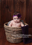 Brynn (big) Purple burlap Headband