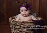 Brynn (big) Purple burlap Headband