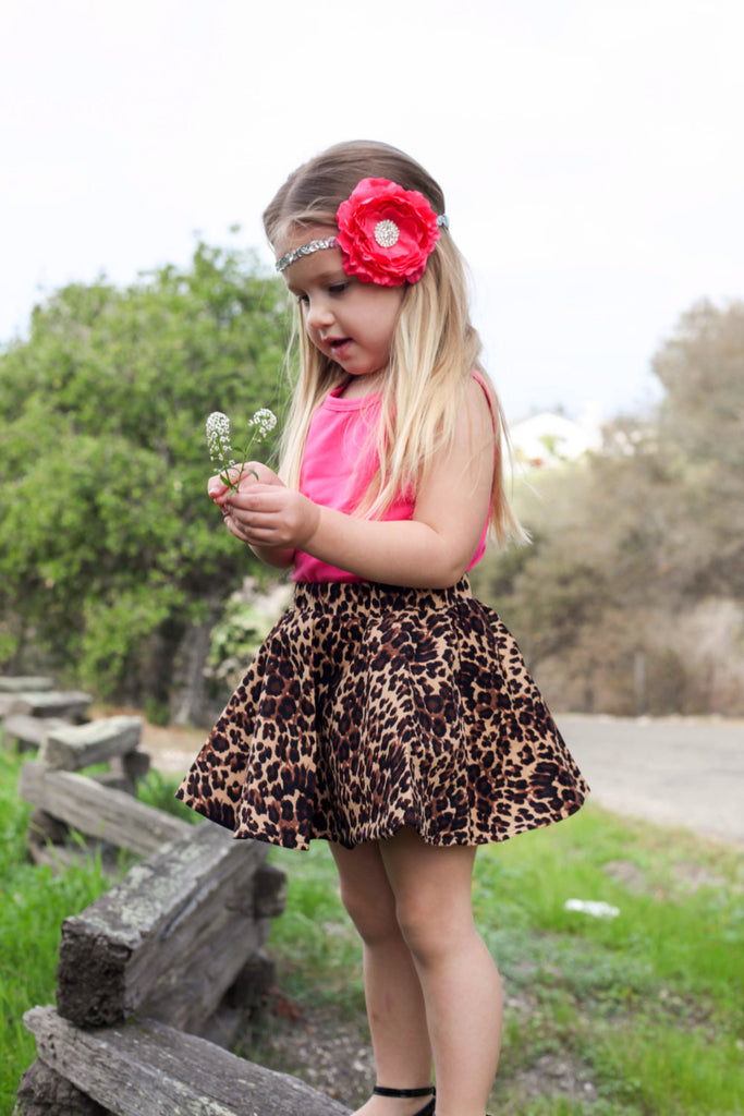 Samantha- Red Flower on silver sequin headband