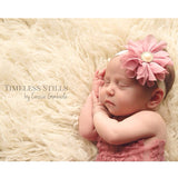 Lyla- Dusty Rose Headband with Pearl
