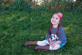 Luciana- Coral Flower on Braided Headband