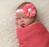 Luciana- Coral Flower with Pearl