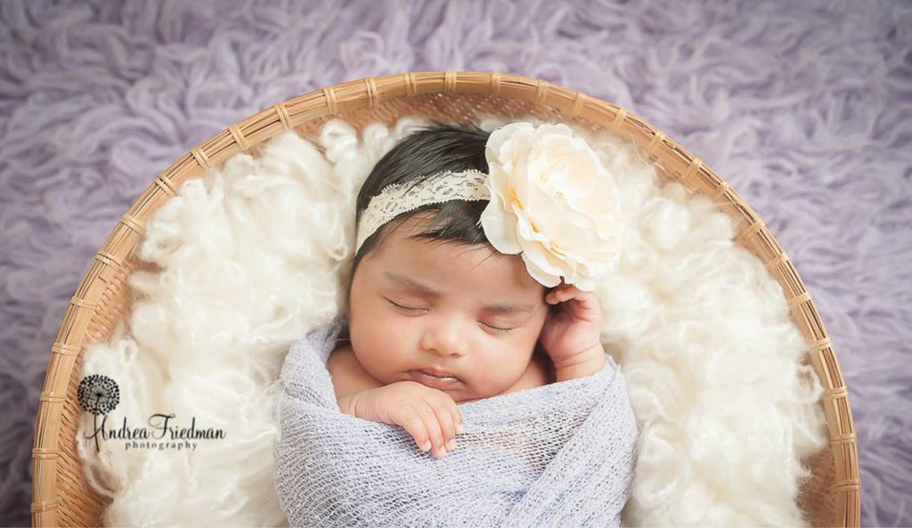 Samantha- Ivory Flower on lace