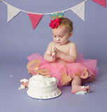 Penelope- Hot Pink and Gold Headband