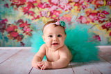 Grace- Pink and Mint Floral Headband