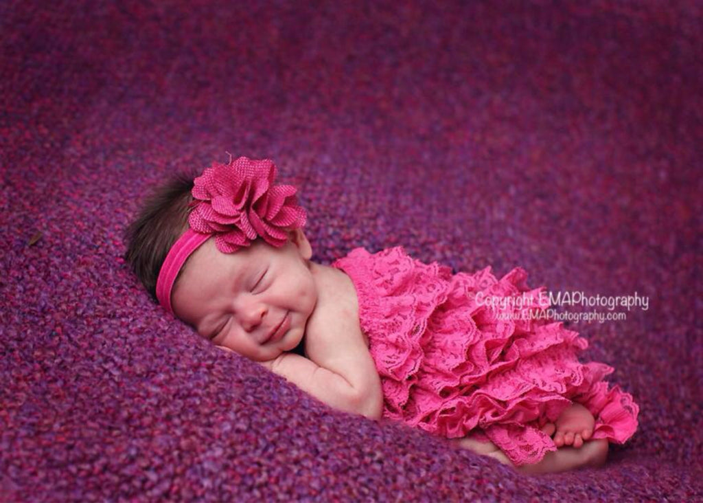 Brynn (Big) Hot Pink Burlap Headband