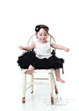 Sydney- Black Headband with Pearls