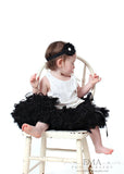 Sydney- Black Headband with Pearls