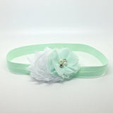 Camilla- White and Mint Headband