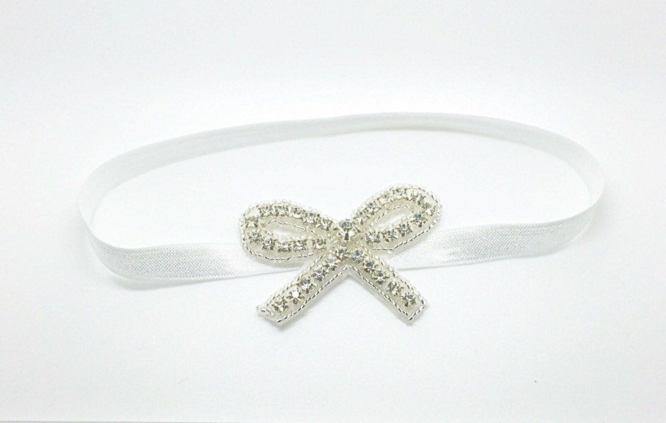 Macey- Rhinestone Bow headband