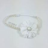 Penelope- White Baptism/Communion/Flower Girl Headband