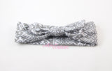 Karen- Gray Aztec Knotted Headband