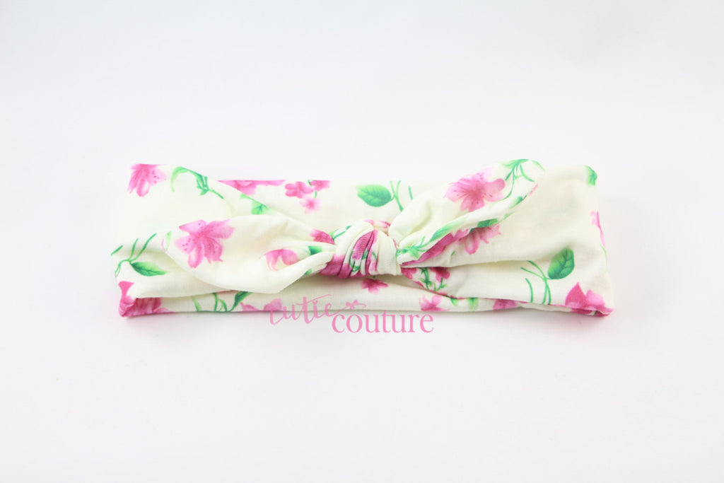 Karen- Floral Knotted Headband