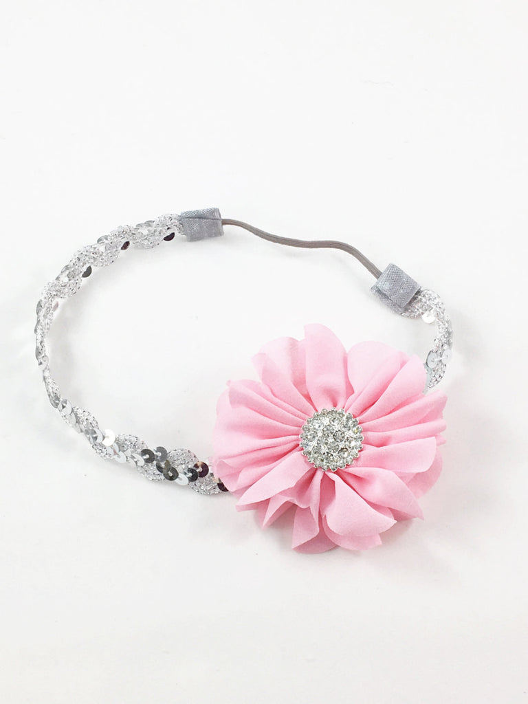 Penelope- Pink and Silver Headband