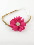 Penelope- Hot Pink and Gold Headband