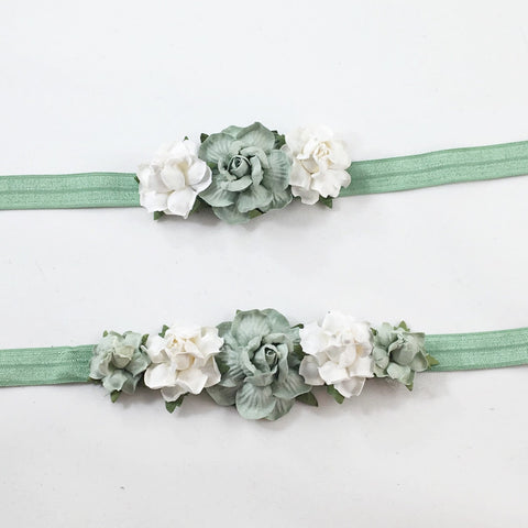 Mommy and Me -Sage and cream Headband