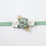 Mommy and Me- Sage and Cream Flower Headband