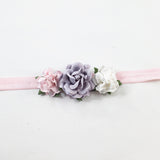 Mommy and Me- Gray, Pink and Cream Headband