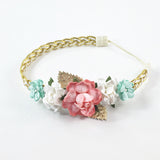 Valentina-Coral, Cream and Mint Headband