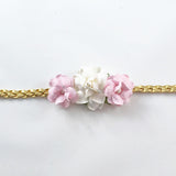 Grace- Pink white and gold headband