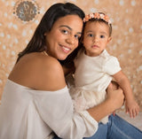 Aubrey- Peach and Gold Headband