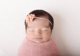 Jenna- Coral, Peach, Cream Tieback or Headband