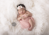Grace- Pink and white flowers accents with white lace