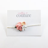 Jenna- Coral, Peach, Cream Tieback or Headband