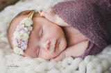 Francesca - Lavender and off white Headband
