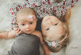 Francesca - dusty rose, pink and lavender flower Headband