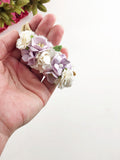 Francesca - Lavender and off white Headband