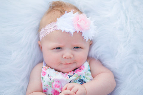 Brianna- Pink and White Headband