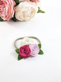 Donna- Cream, Hot Pink, Pink  Felt Headband