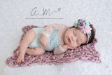 Francesca - pink, lavender and mint flower Headband