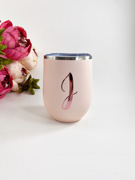 Personalized Name & Initial Wine Tumbler - Pretty Collected