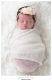 Francesca - Pink, cream and gold flower Headband