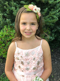 Francesca - peach and cream flower Headband