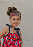 Super Bowl Headbands- Football Lace Braided Headbands-Eagles VS Patriots