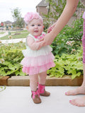 Rosanna- Pink and White Headband