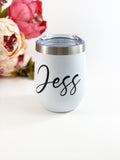 Personalized name wine tumblers